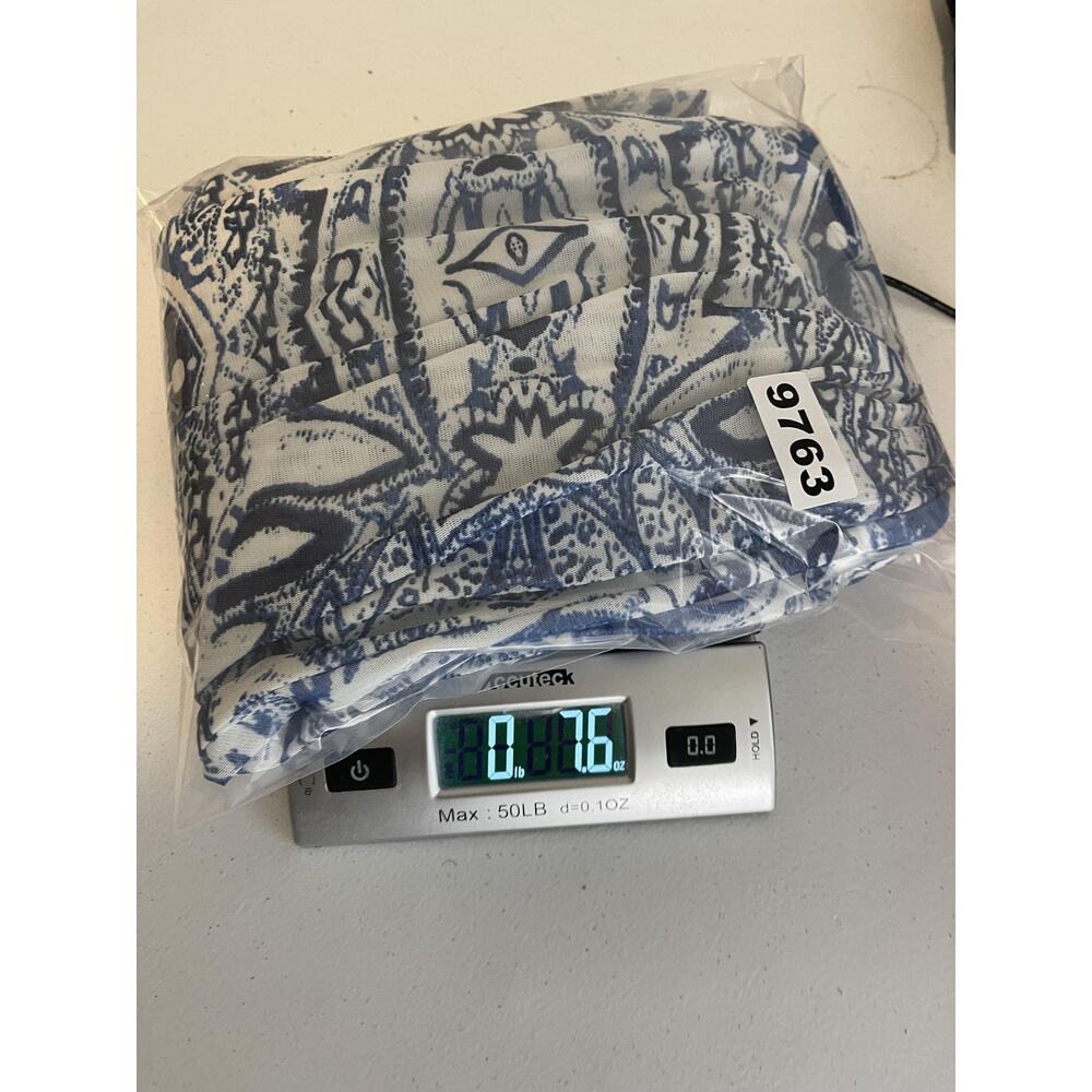 Cynthia Rowley Dress Women's SZ XS Blue White Maxi Lined Paisley Boho Sleeveless - Picture 10 of 10